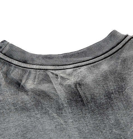 Gradient Chain Tank Top – Loose Fit back view showcasing distressed fabric and neckline details.