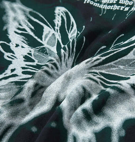 Graffiti Butterfly Print Tank Top - Loose Fit featuring bold butterfly design on soft fabric.