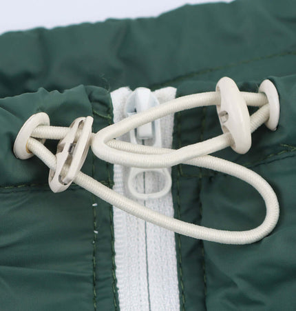 Color Block Jacket and Long Pants Set close-up of adjustable waistband with drawstring.