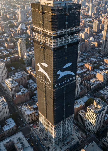 Grozavu brand accessories collection featuring modern caps and everyday functional bags