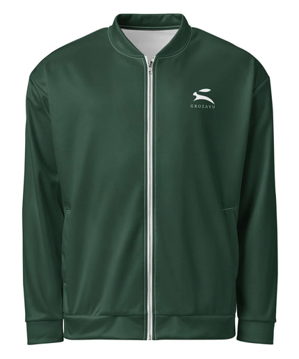 Front view of the Maison Grozavu Ghost Jacket Cut in jacket — showing the refined stitching.