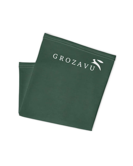 Front view of the Maison Grozavu Lightweight Sand Neck Gaiter in gaiter — showing the relaxed fit.