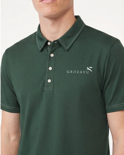 Front view of the Maison Grozavu Architectural Phantom Top in top — showing the premium fabric texture.