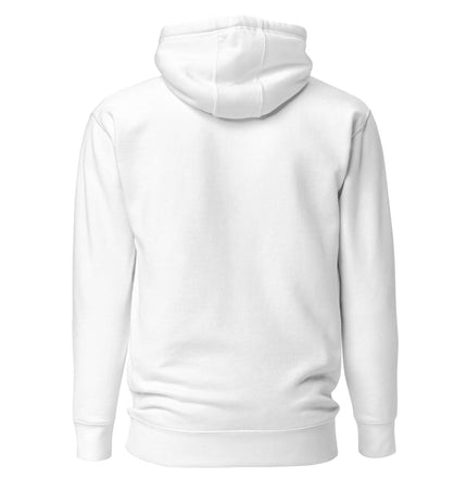 Back view of the Grozavu Hoodie featuring a warm hood and soft fabric.