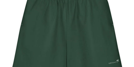 Front view of the Maison Grozavu Sleek Umber Shorts in shorts — showing the clean lines.