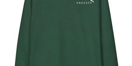 Front view of the Maison Grozavu Uncompromising Iron Sweater in collection — showing the tailored hem.