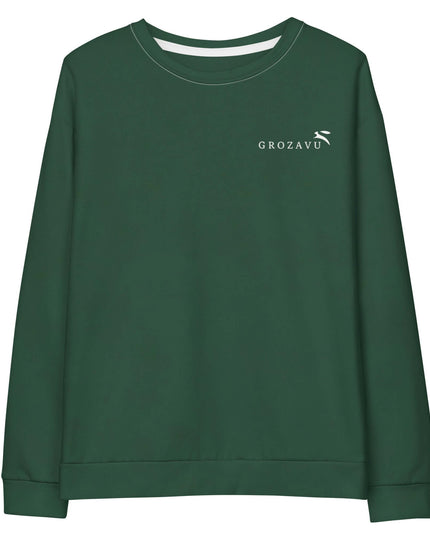 Front view of the Maison Grozavu Uncompromising Iron Sweater in collection — showing the tailored hem.