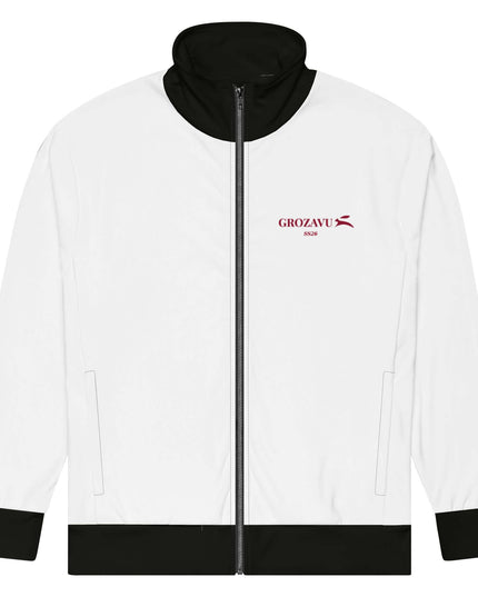 Grozavu track jacket in 308 g/m2 recycled polyester, full zip, relaxed fit