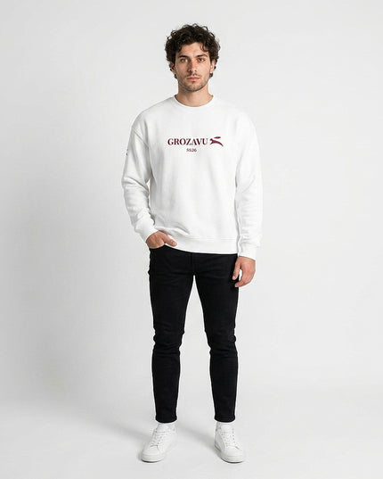 Grozavu oversized crewneck sweatshirt in 350 g/m2 organic cotton — view 3