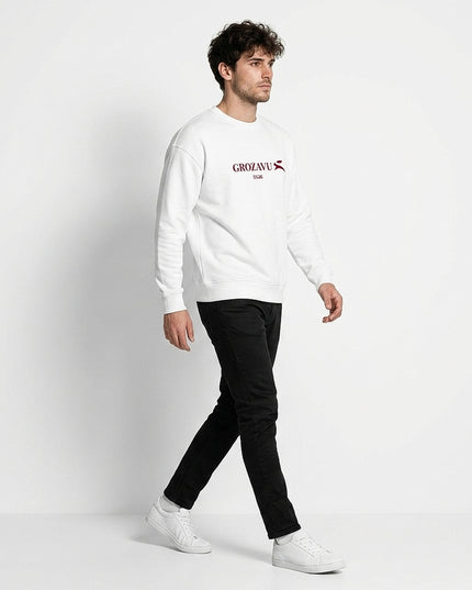Grozavu oversized crewneck sweatshirt in 350 g/m2 organic cotton — view 6