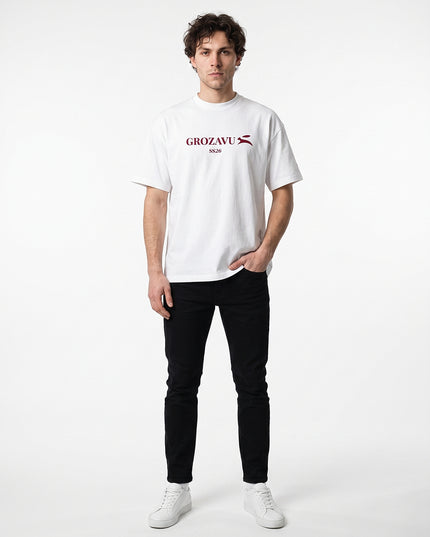 Grozavu oversized heavyweight tee in 237 g/m2 cotton with drop shoulders — view 16