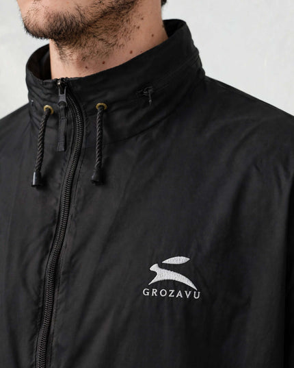 Macro of the 202 g/m² polyamide shell fabric on the windbreaker
