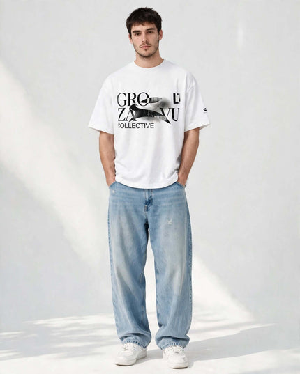 White Icons Box Tee in 237 g/m² combed ring-spun cotton, front view