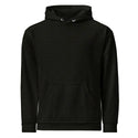 Grozavu Hare hoodie in black, 265 g/m² cotton with all-over hare print, front view