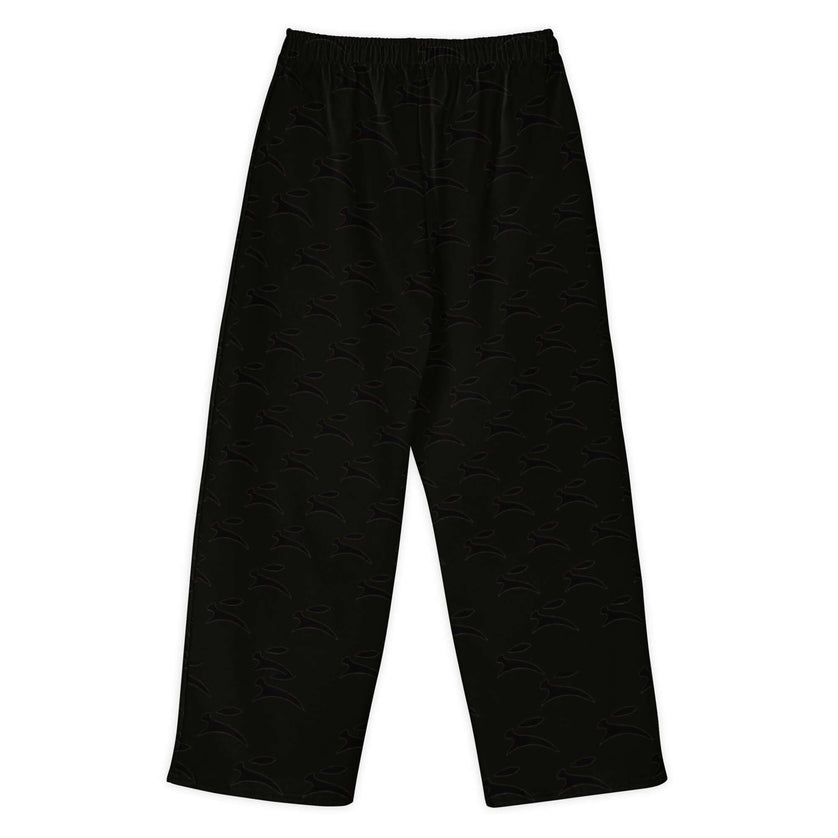 Grozavu Hare wide-leg pants in 300 g/m² cotton stretch, back view