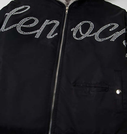 Hawk Embroidered Letter Hooded Coat featuring bold embroidery and a relaxed fit, perfect for urban streetwear fashion.