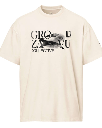 Grozavu Icons Box Tee in 237 g/m² combed ring-spun cotton, Vintage White, front