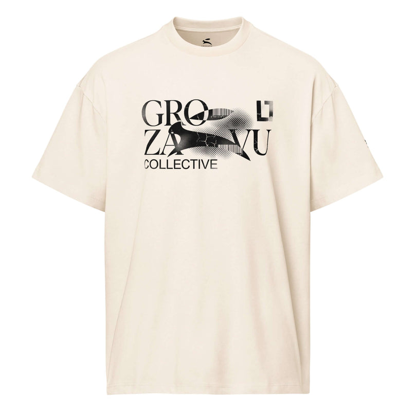 Grozavu Icons Box Tee in 237 g/m² combed ring-spun cotton, Vintage White, front