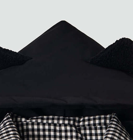 Hooded Cotton Puffer Coat – Loose Fit, featuring playful ear design on hood for added cuteness.