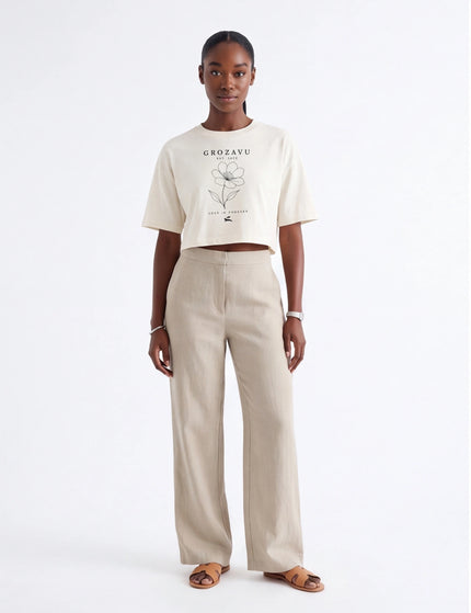 Women’s garment dye cropped tee