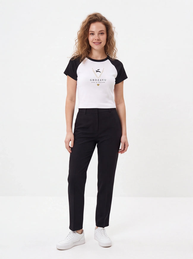 Camiseta de bebé de micro rib para mujer