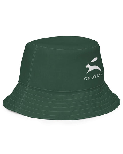 Front view of the Maison Grozavu Earth Cap Silhouette in hat — showing the relaxed fit.