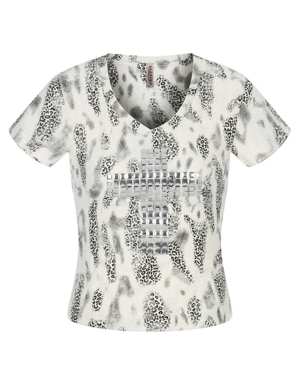 Maison Grozavu Seamless Quartz Tee in White — front view showing the clean silhouette and premium fabric construction