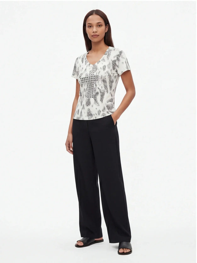 Seamless Quartz Tee lifestyle image — the piece worn in context showing natural drape and proportions
