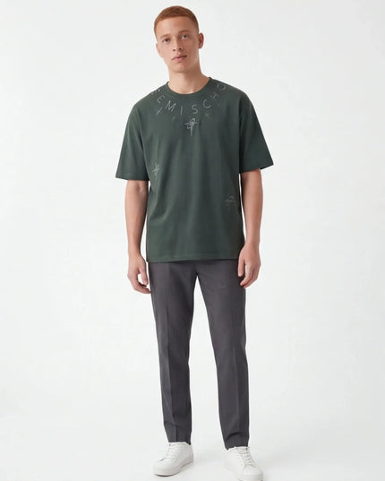 Maison Grozavu Umber Top Profile in signature tone — front view showing the precise sleeve cut