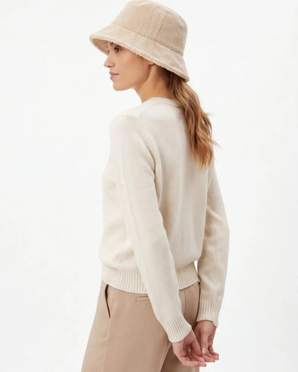 Archival Slate Cap — close-up showing the precision of the neckline or waistband construction
