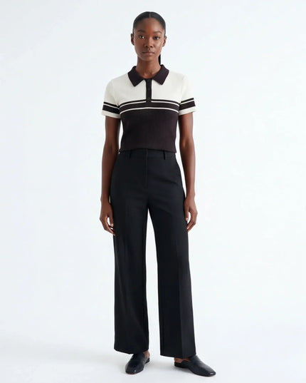 Minimalist Dune Polo — close-up of the fabric texture and seam construction in the neutral colourway