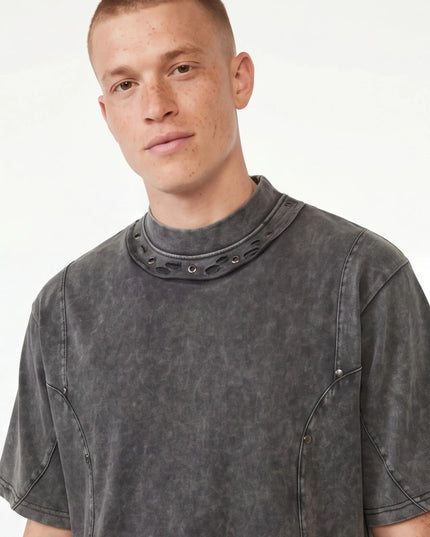 Maison Grozavu Ghost Tee Cut in signature tone — front view showing the clean back yoke detail