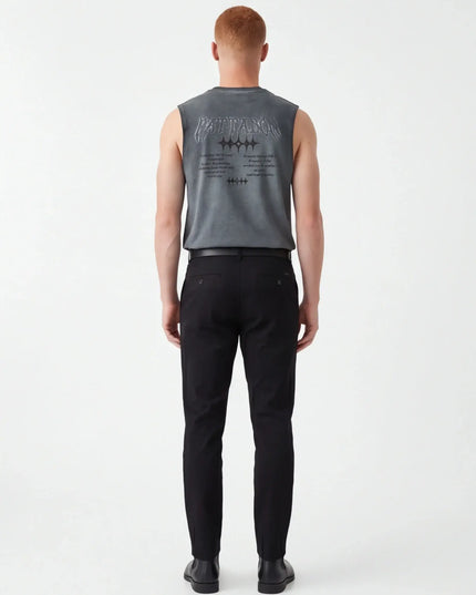 Maison Grozavu Sleek Dune Tank in signature tone — front view showing the subtle drape of the fabric