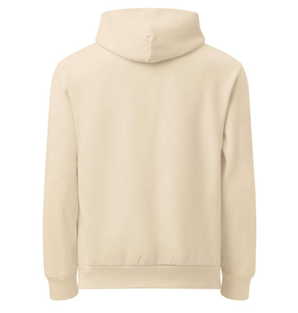 Back view of the Lane Seven LS16001 I Urban Hoodie in a neutral beige color, showcasing its clean design and oversized fit.