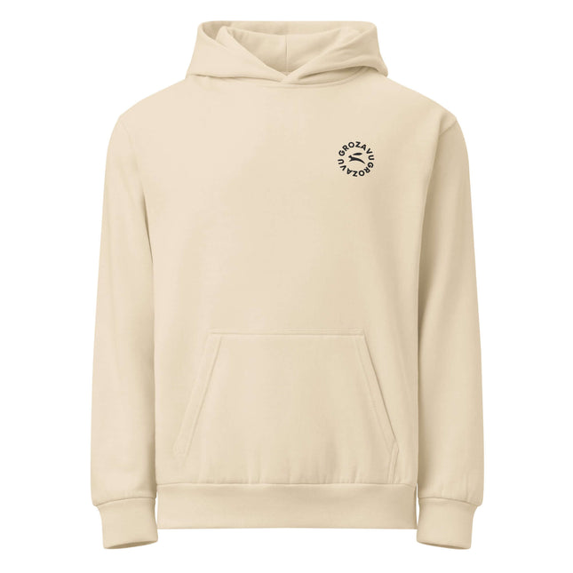 Lane Seven LS16001 I Urban Hoodie in beige with logo, perfect for modern street style and everyday comfort.