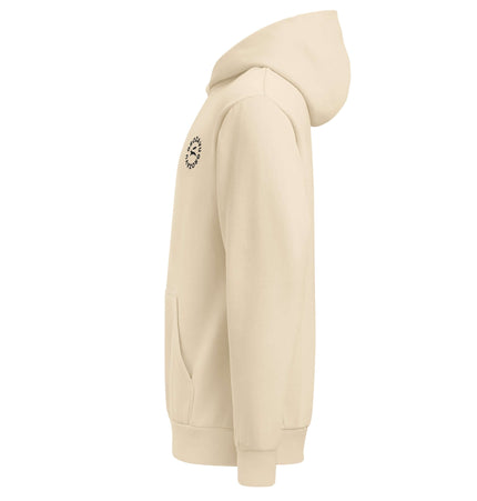 Lane Seven LS16001 I Urban Hoodie side view in beige color with logo detail.