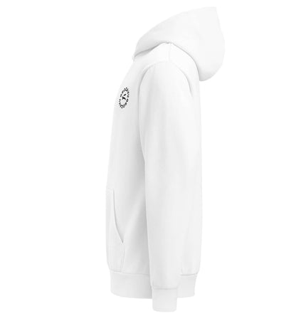 Lane Seven LS16001 I Urban Hoodie in white, showcasing the side view with a clean design and stylish fit.