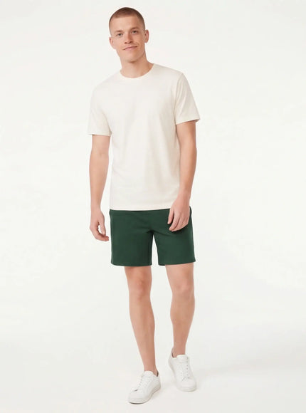 Close-up of cotton short pants fabric