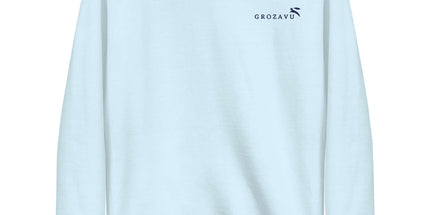Front view of the Maison Grozavu Sleek Bone Tee in tee — showing the structural collar.
