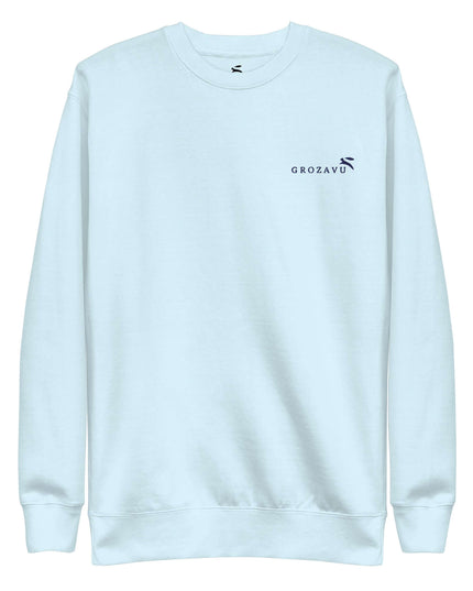 Front view of the Maison Grozavu Sleek Bone Tee in tee — showing the structural collar.