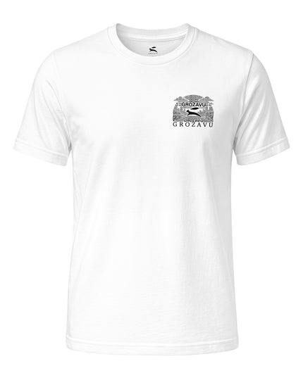 Grozavu Light Jersey Fitted Tee in lightweight cotton, White, front