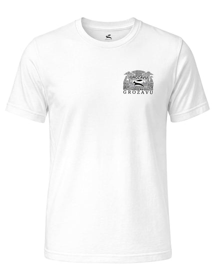 Grozavu Light Jersey Fitted Tee in lightweight cotton, White, front