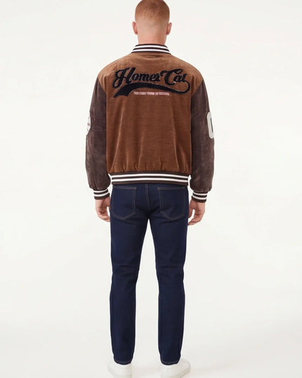 Front view of the Maison Grozavu Marble Jacket Issue in jacket — showing the relaxed fit.