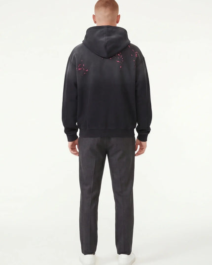 Maison Grozavu Modern Alabaster Hoodie in signature tone — front view showing the structured collar construction