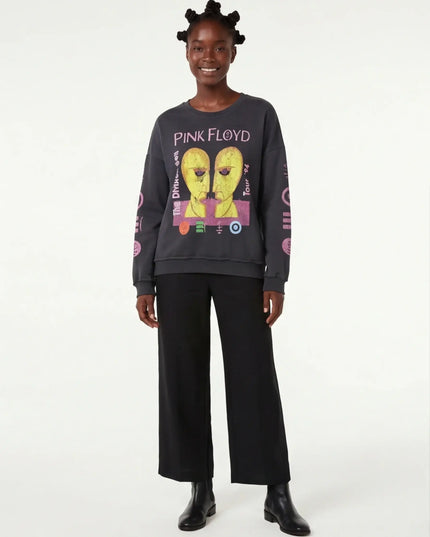 Maison Grozavu Tailored Obsidian Pullover in signature tone — front view showing the subtle drape of the fabric