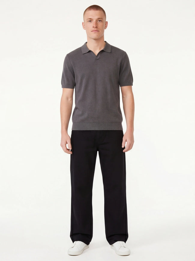 Back view of Black black basic jeans by Grozavu