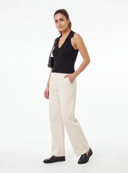 Urban-Chic Tanktop – aus luxuriösem Twill für eine urbane Ästhetik