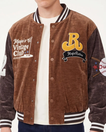 Front view of the Maison Grozavu Marble Jacket Issue in jacket — showing the sleek silhouette.