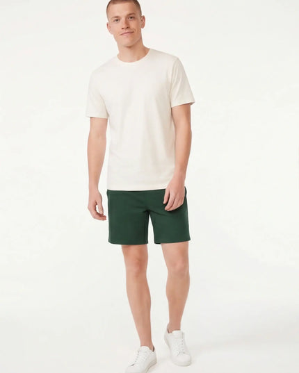 Front view of the Maison Grozavu Sleek Umber Shorts in shorts — showing the robust construction.