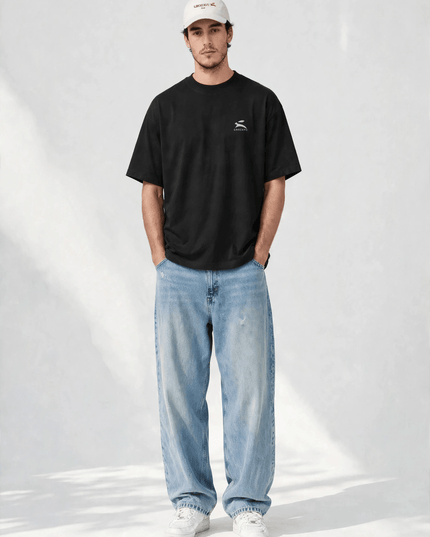 Off-white low-profile cotton cap worn front view